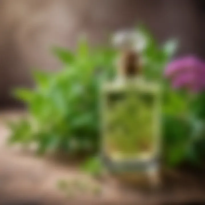 Vintage perfume bottles featuring verbena as a key ingredient