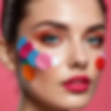 Colorful Facial Patches Display Aesthetic arrangement of facial patches showcasing their vibrant colors