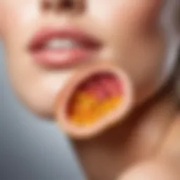 Illustration depicting vitamin absorption through the skin layers