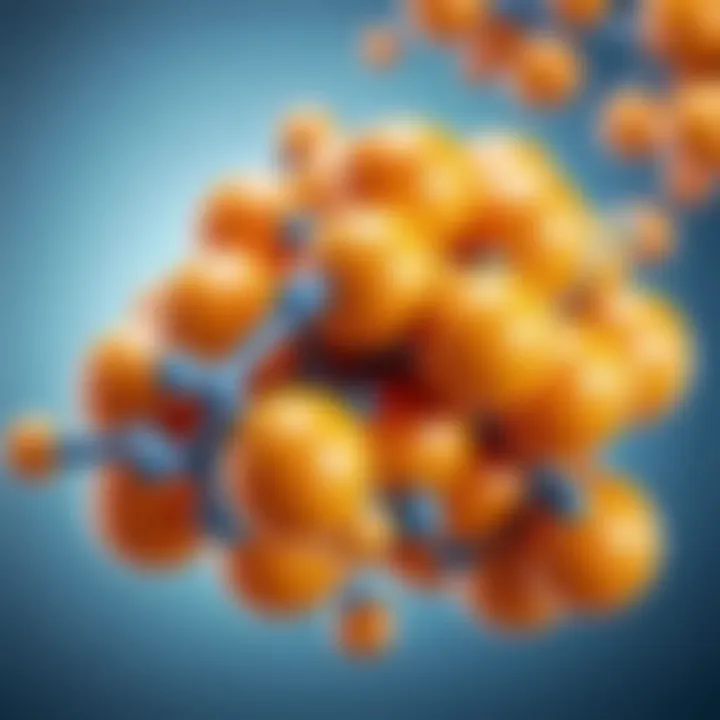 Illustration showing the molecular structure of Vitamin C