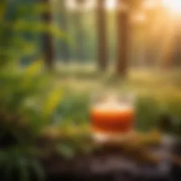 A serene landscape showcasing warm and inviting natural elements