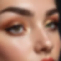 Close-up of perfectly shaped eyebrows using wax