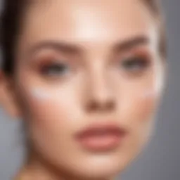 Close-up of a flawless complexion enhanced by a makeup primer