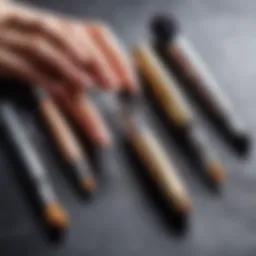 Essential manicure tools neatly arranged