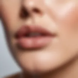 Close-up of fine lines around the mouth area